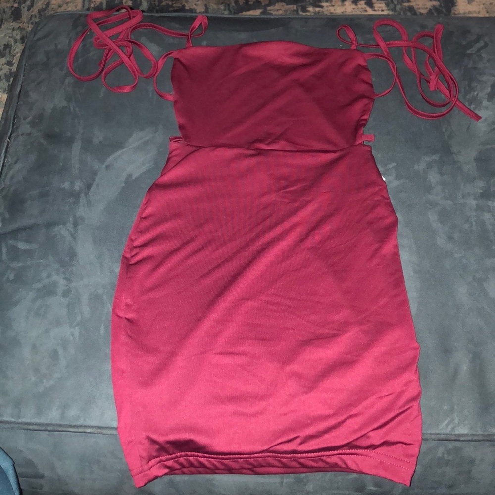 Open back laced up dress